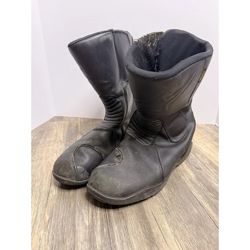 SIDI Gore-Tex Motorcycle Boots Men’s US 9.5 EU 44 Black Leather Touring ADV
